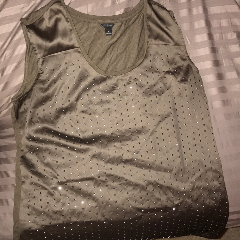 Ann Taylor Loft Studded Tank Top